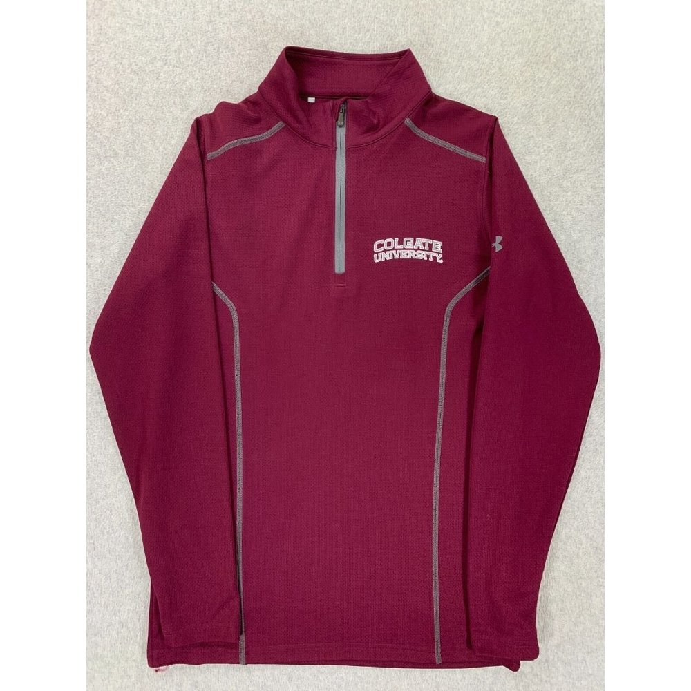 Colgate University Raiders Under Armour 1/4 Zip Pullover (Men's Small) Maroon